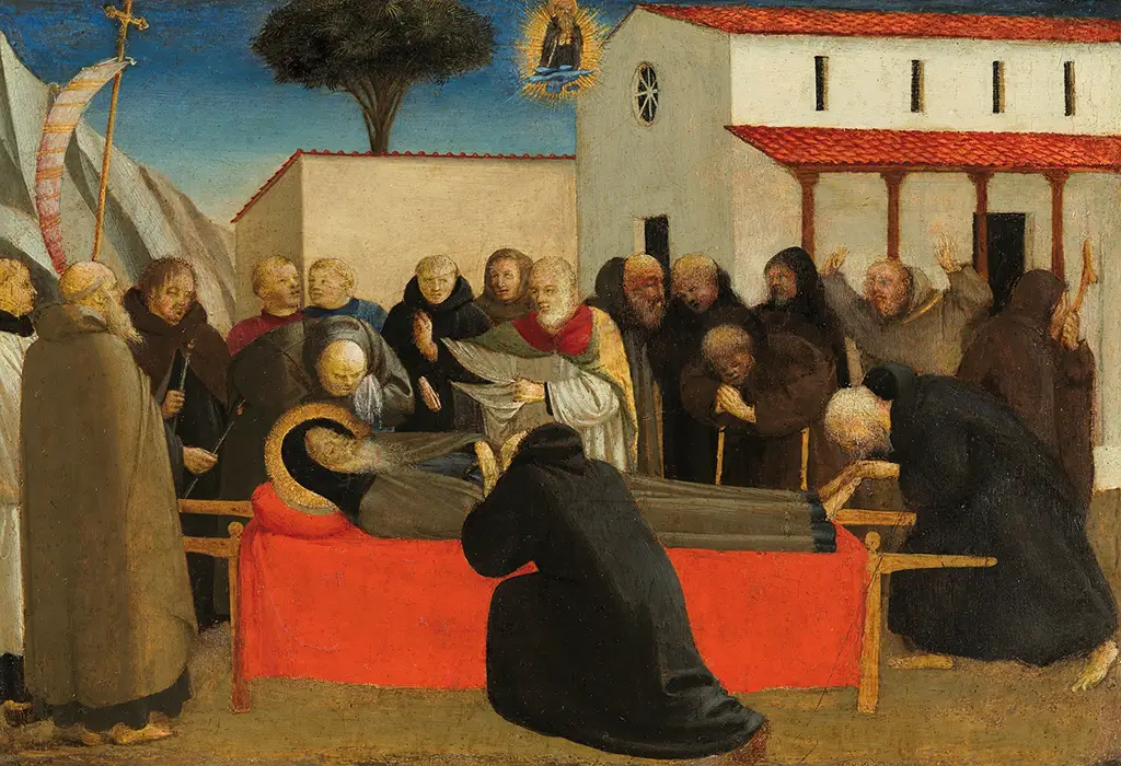 The Funeral of Saint Anthony Abbot in Detail Fra Angelico